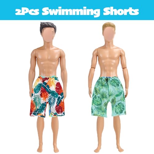 Carreuty 18 PCS Doll Clothes for 11.5 Inch Boy Doll: Multicolor Fashion Outfits, Includes 6 Tops, 6 Pants, 2 Beach Pants, 4 Pair of Shoes