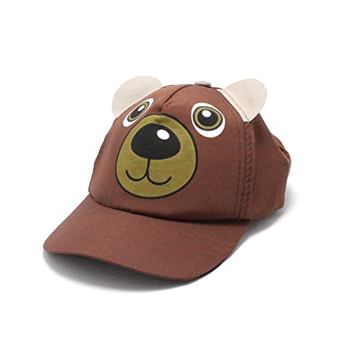 Boné Infantil Kids De 0 A 3 Anos Ajustável Diversos Modelos (Marrom-Urso)