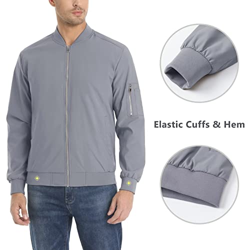 Kefitevd Golf Jackets For Men Military Jackets For Men Bomber Jacket Full Zip Active Jackets Water Repellent Softshell Jacket Men With 4 Pockets #TOP3