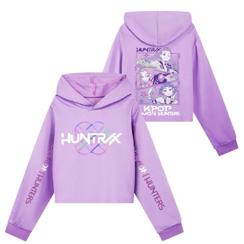 SZRXKJ Sudadera con capucha unisex para niños, diseño de anime Huntrix K-Pop Demon...