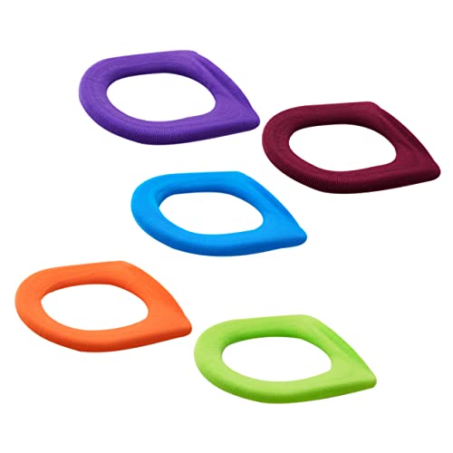 ARTIBETTER 5Pcs Colorful Toilet Seat Cover Pads Soft Durable Closestool Mats for Home Bathroom Random Colors Comfortable Toilet Seat Cushions for All Ages