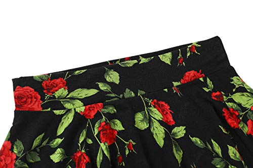 Urban Coco Women's Mini Skater Flared Skirt Printed And Solid Tennis Skirt (S, 1) #TOP2