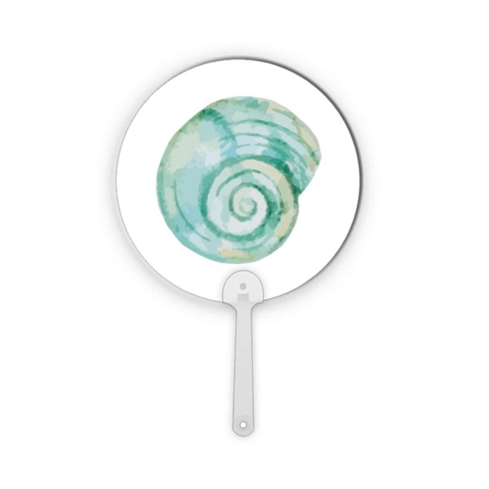 Fan portable rond escargot marine bleu déco plastique pour ventilation manuelle maison