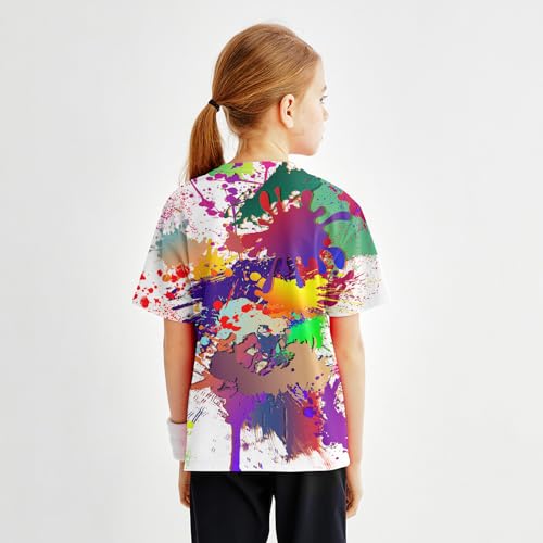 Image of Hgvoetty Boys Girls Graphic T-Shirts Kid 3D Casual Tops Tees for 6-16 Years | Youth Novelty Shirts, Bright Eye-Catching Design, Lightweight and Soft Material, Suit for Daily Sport, Party and School Wear