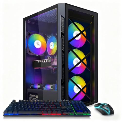 STGAubron Gaming PC Computer Desktop, Intel Core i7 up to 3.9G, G...
