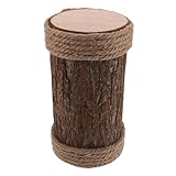 Utilisation extérieure : l'écorce de souche décorative imperméable permet une utilisation extérieure sécurisée comme marqueur d'allée ou décoration pour une fête western, garantissant la durabilité des bûches décoratives quelles que soient les conditions météorologiques. souche pour la photographie à domicile, petite souche rustique
