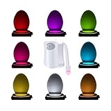 Motion Sensor Toilet Nightlight Colorful Motion Activated Toilet Light 8 Color Changing Sensor LED Toilet Seat Night Lamp