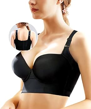 Brasier De Copa Profunda Que Oculta La Grasa De La Espalda, Brasier De Copa Profunda A