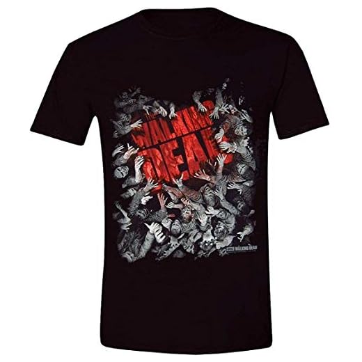 The Walking Dead - Walker Horda - Oficial para Hombre Camiseta - Negro, L