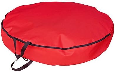 Simple Living Solutions 182105-S Artificial Wreath Storage Bag, Red Polyester, 30-in. - Quantity 12