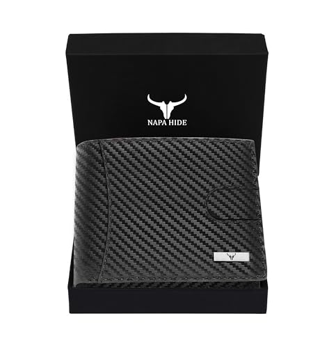 Image of NAPA HIDE Carbon Fiber Leather Wallets for Men (Supernova Black1)