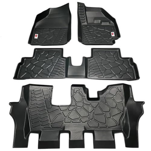 Image of PROTEGO 5D Premium TPE Car Floor Mats Suitable for INVICTO Manual (2023-) Waterproof, Anti Skid, Dustproof, Anti-Scratch & Easy Wash, Heavy-Duty, All-Weather, Car Accessory Set Of 4pcs LLM Mat (Black)