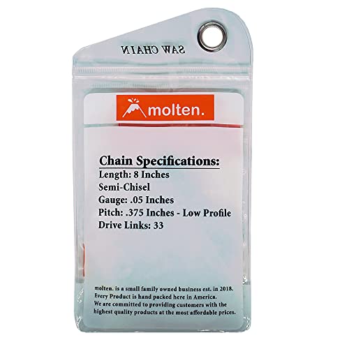 Molten. 8 Inch Pole Chainsaw Chain Replacement for Harbor Freight Pole