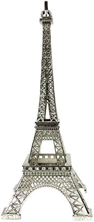allgala Eiffel Tower Statue Decor Alloy Metal, and Size (07", Silver)