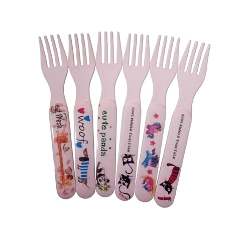 Image of Baby Self Feeding Spoon and Fork Set with Travel Case Stainless Steel Kids Cutlery Toddler Training Utensils Color as per Stock (Colorful Fork & Spoon Set)