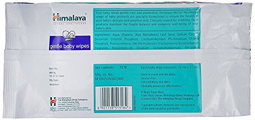 Image of Himalaya Gentle baby wipes 72+72 Pcs Combo