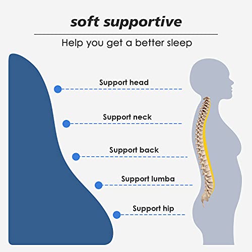 Angqi Wedge Pillows For Sleeping, Incline Pillow, Bed Wedge Pillow For Anti Snore, Acid Reflux - Elevated Pillow, Tv Pillow, Back Pillows For Sitting In Bed With Breathable Removable Cover - White #TOP1