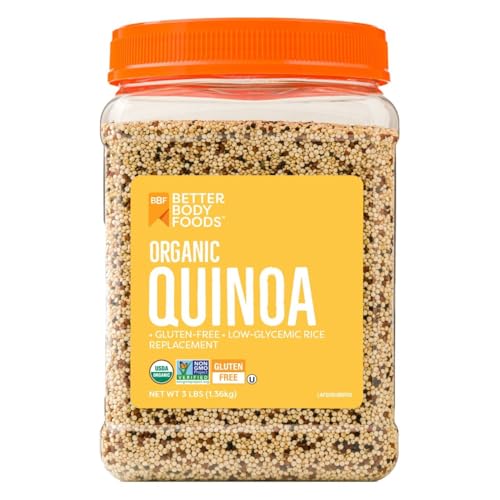 BetterBody Foods Organic Quinoa, Vegan, Gluten Free, Low Glycemic Rice Replacement, 3 Lb BetterBody Foods Organic Quinoa, Vegan, Gluten Free, Low Glycemic Rice Replacement, 3 Lb