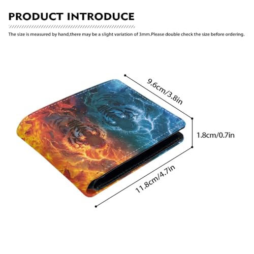 Image of Coldinair Tiger Lightenting Boys Wallet for Kids,Novelty Bifold Wallet,Leather Wallets,Slim Wallets Credit Card Cash Id Holder Cion Purse for Teens Kids,Men,Waterproof