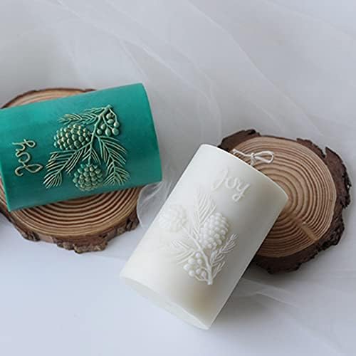 Miniatura 3 de Molde de vela de cono de pino cilíndrico 3D, molde de jabón de arcilla de silicona para hacer velas de cera de abeja de cera de soja hechas a mano