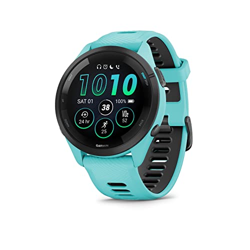 Image of Garmin Forerunner 265 Music GPS Running Smartwatch,Amoled Touchscreen, Battery Upto 13 Days, HRV Status & Advanced Sleep Monitoring, SPO2,Morning Report, Track Running, Cross Training with Aqua Band