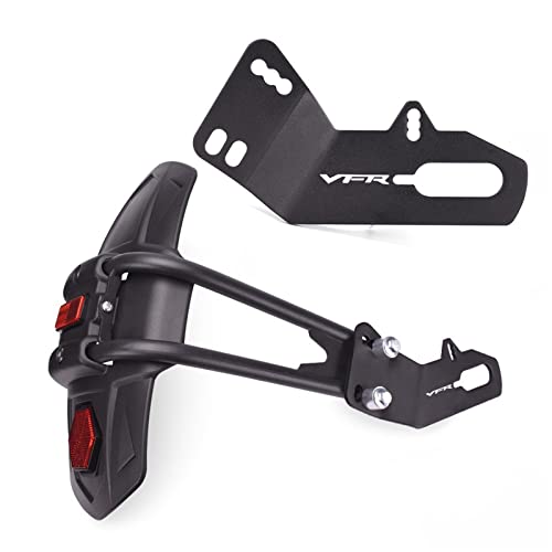 フェンダーカバー オートバイ炭素鋼ボディリアカバーフェンダースプラッシュマッドガードアクセサリー に適合するホンダ VFR VFR400 VFR750 750R VFR800 800X VFR1200(Black A)