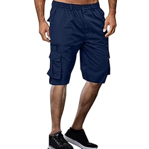 Generisch Swymgx Cargo-Shorts Herren Navy XL
