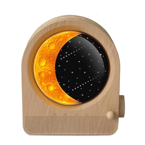 Sunrise Alarm Clock with Moon Lamp (Wood)