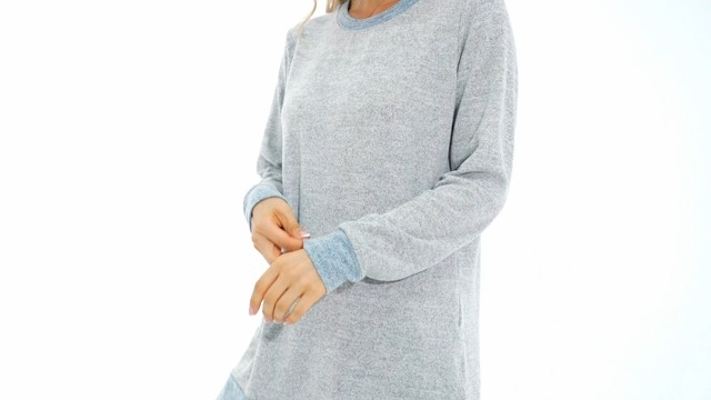 Cuptacc Damen Pullover Rundhals - Trendy Farbblock Sweatshirt Langarm