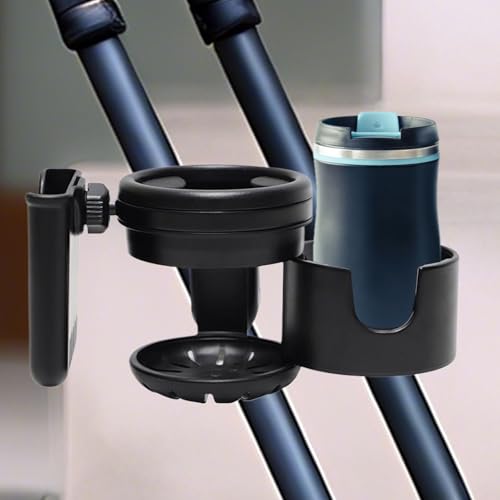 Porte-bouteille de poussette antidérapant avec support téléphone pour vélo et fauteuil roulant
