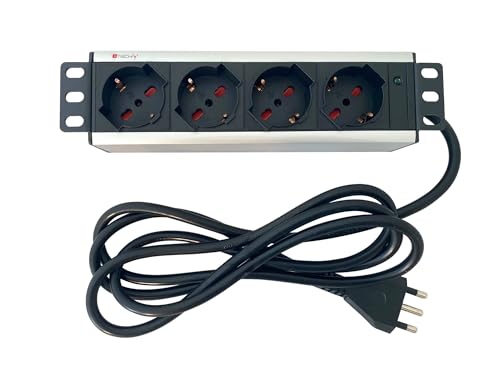 Multiprise Universelle Techly 23158 pour fixer sur Rack 10 pouces - 3