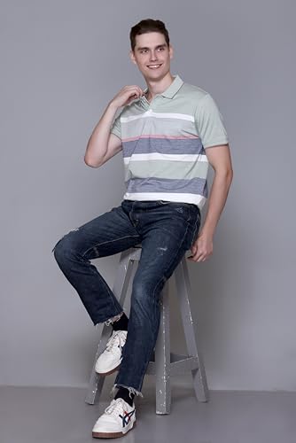Image of SANE ORIGINALS Polo T-Shirt for Men with Pocket || Striped Polo for Men