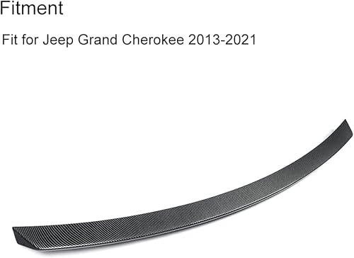 Miniatura 2 de MIC Alerón de ala media para portón trasero compatible con Grand Cherokee 2013-2020 (estilo de fibra de carbono-medio)