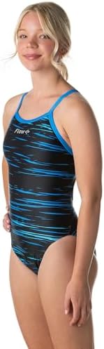 Flow Velocity Swimsuit for Girls - One Piece Athletic Swim Suit for Practice and Competition Swimming in Size 23 to 32