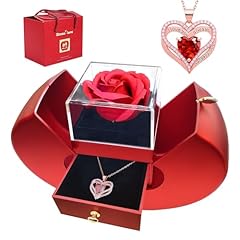 Rose Gold Necklace With Red