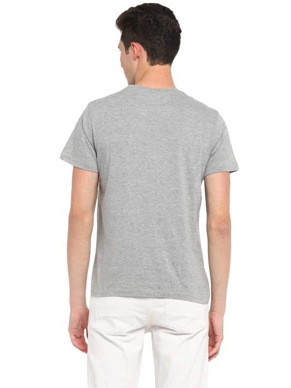Image of AMERICAN CREW Printed Round Neck T-Shirt for Men