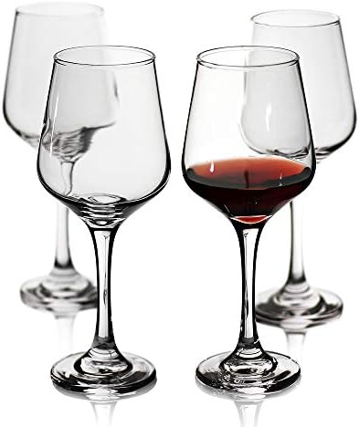 Wine Glasses Set of 4 ,Durable Red Wine Glasses for Bordeaux/Cabernet,Thick Resistant White Wine Glasses for Housewarming,Wedding,Anniversary,15oz