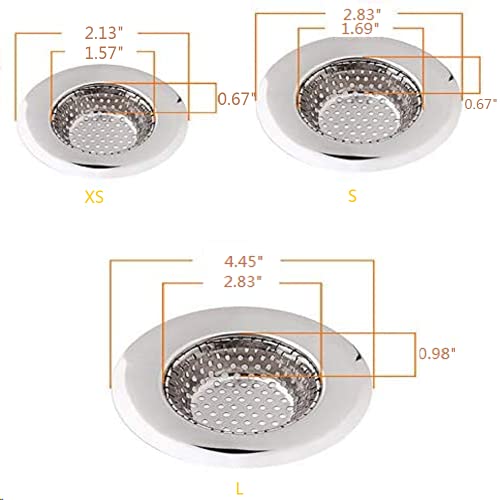 Feeke TEKLINGO Hair Catcher Shower Drain(3 Pack), Bathtub Drain Cover, Sink Tub Drain Stopper, Sink Strainer For Kitchen And Bathroom thumb #1