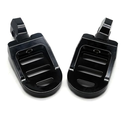 Image of MZS Motorcycle Foot Pegs, Front Rear Footpegs MX Serrated Wide Driver Passenger Pedal Rest CNC Black Compatible with Scout 2015-2025 / Scout Bobber 2018-2025 / Scout Bobber Sixty 2015-2025