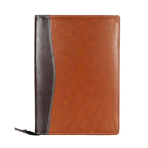 Image of ZesTale Faux Leather Professional Files and Folders | Conference Folder | Certificate Holder | Documents Folder with 20 Leaf | File folders for documents (Size: B4, Colour- Brown)