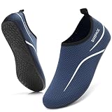 SIXSPACE Buty wodne Mężczyźni Kobiety Lekkie Buty Do Rury Szybkoschnące Buty Plażowe Antypoślizgowe Buty Do Nurkowania Surf (487 Ciemnoniebieski,46 EU)