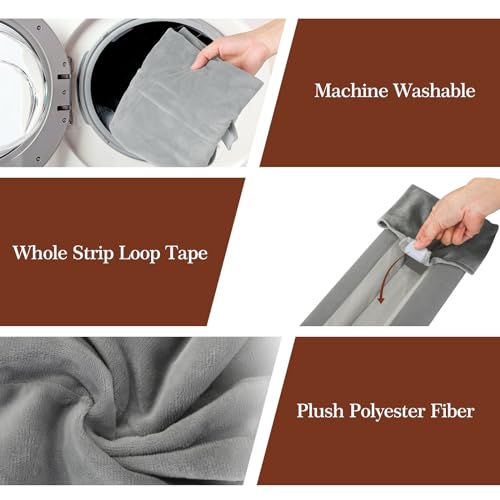 Yotache Under Door Draft Stopper - Easy to Install Double Side Draft Blocker - Seal for Bottom of Doors 30" to 36" - Blocks Cold Air, Dust, Noise - Gray by yotache - Image 4