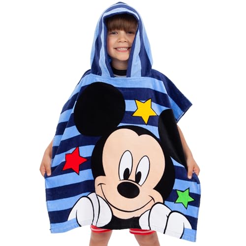 Disney Boys Poncho Mickey Mouse Blue One Size2
