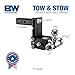 B&W Trailer Hitches Tow & Stow Adjustable Trailer Hitch Ball Mount - Fits 2
