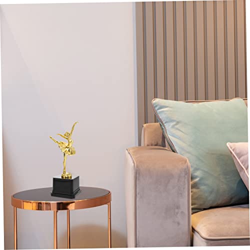 ABOOFAN 2Pcs Dançando Balé Troféus Troféu Competição De Dança Prata Dança Estrela Estourar Troféu Pe