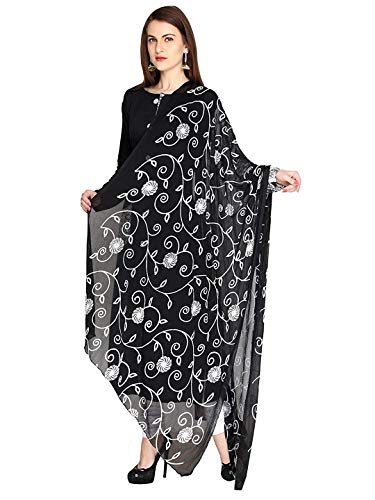 Women's Embroidered Chiffon Scarf Pashmina Shawls and Wraps for Evening Dress or Beach Cover Up Sarong Swimsuit Cover-Up