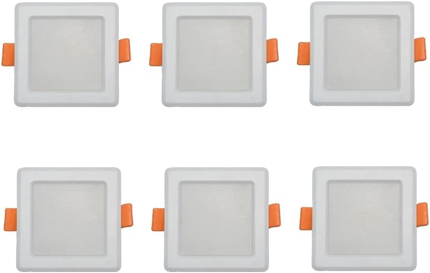 Swift Lite LED Light Pack of – 6, 5 Watts – Square Panel Light - NW (P6 - NW - 5W SPL)