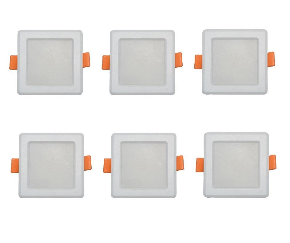 Swift Lite LED Light Pack of – 6, 5 Watts – Square Panel Light - CW (P6 - CW - 5W SPL)