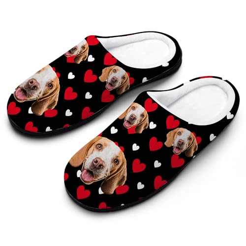 Custom Photo Christmas Slippers For Women Man, Personalized Indoor Faces Slippers Gifts For Family3