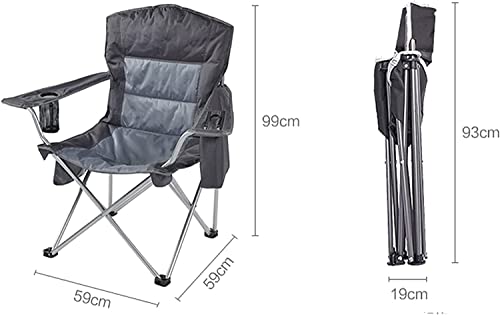 Chaise de camping pliante portable et légère avec porte-gobelet